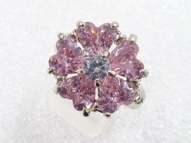 JAPANESE KIMONO / ANTIQUE COLORED STONE RING (SIZE 24)